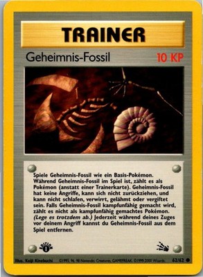 Geheimnis-Fossil 62/62 | Fossil | Deutsch | 1. Edition | Pokémon TCG