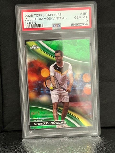 2025 Topps Sapphire Albert Ramos-Vinolas Green 66/75 GEM MINT 10
