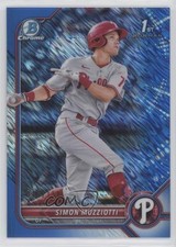 2022 Bowman Chrome Prospects Blue Shimmer Refractor /150 Simon Muzziotti s3g