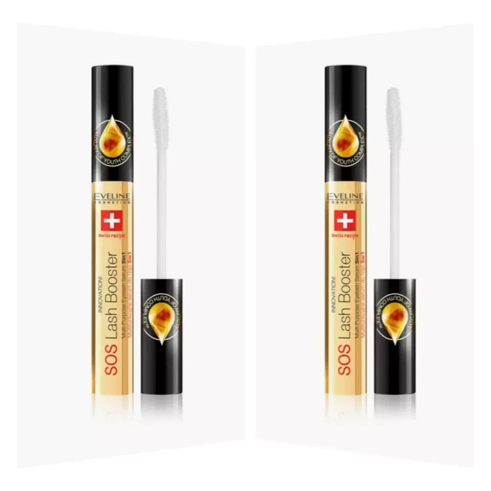 Eveline Cosmetics SOS Lash Booster Serum Wimpernserum 5in1, 2x10m - Bild 2 von 4