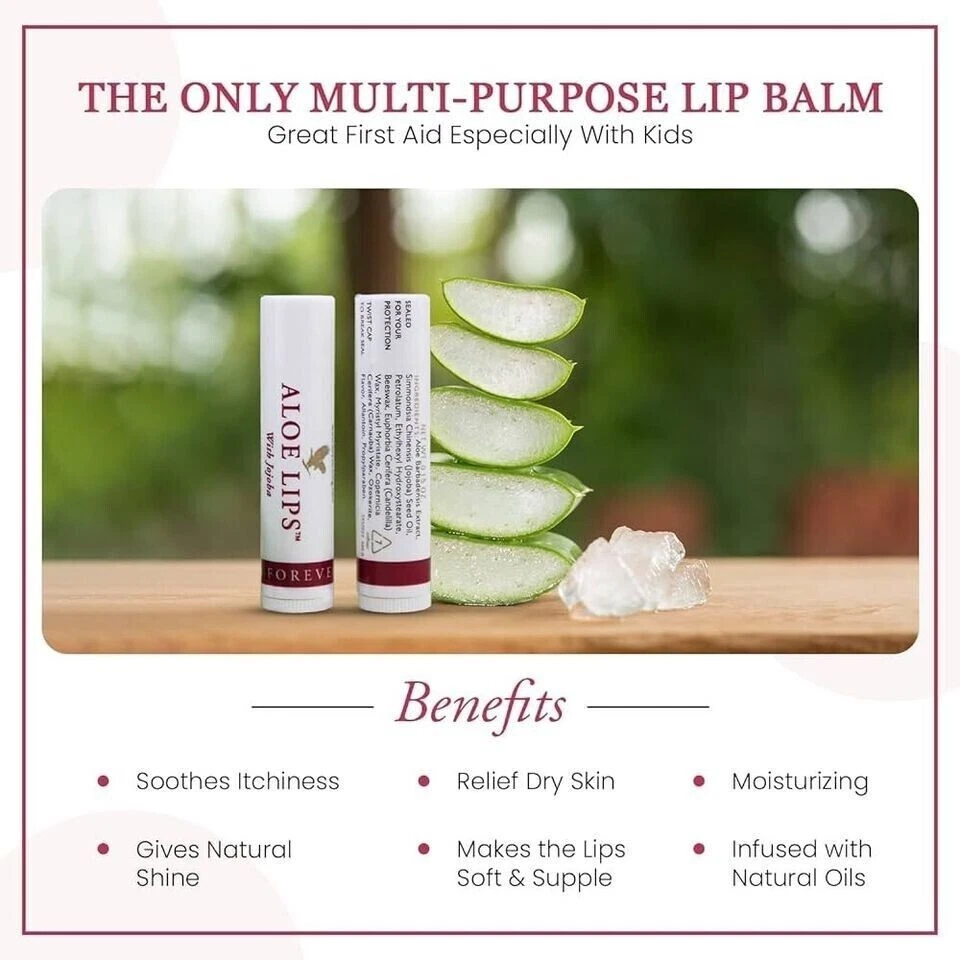 Bulk of 6 Forever Living Aloe Lips with Jojoba with Free Shipping Worldwide - image 4 of 4