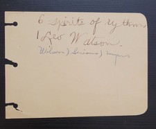 RARE 1930s JAZZ Spirits of Rhythm Autograph Page: Leo Watson, Wilson "Serious"