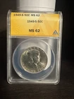 1949-S FRANKLIN Silver Half Dollar ANACS MS 62