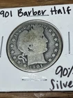 1901 Barber Half. 90% Silver!