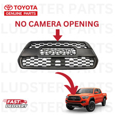 2016-2023 Toyota Tacoma Trd Pro Grille Black Wsilver Gray Letters Genuine Oem