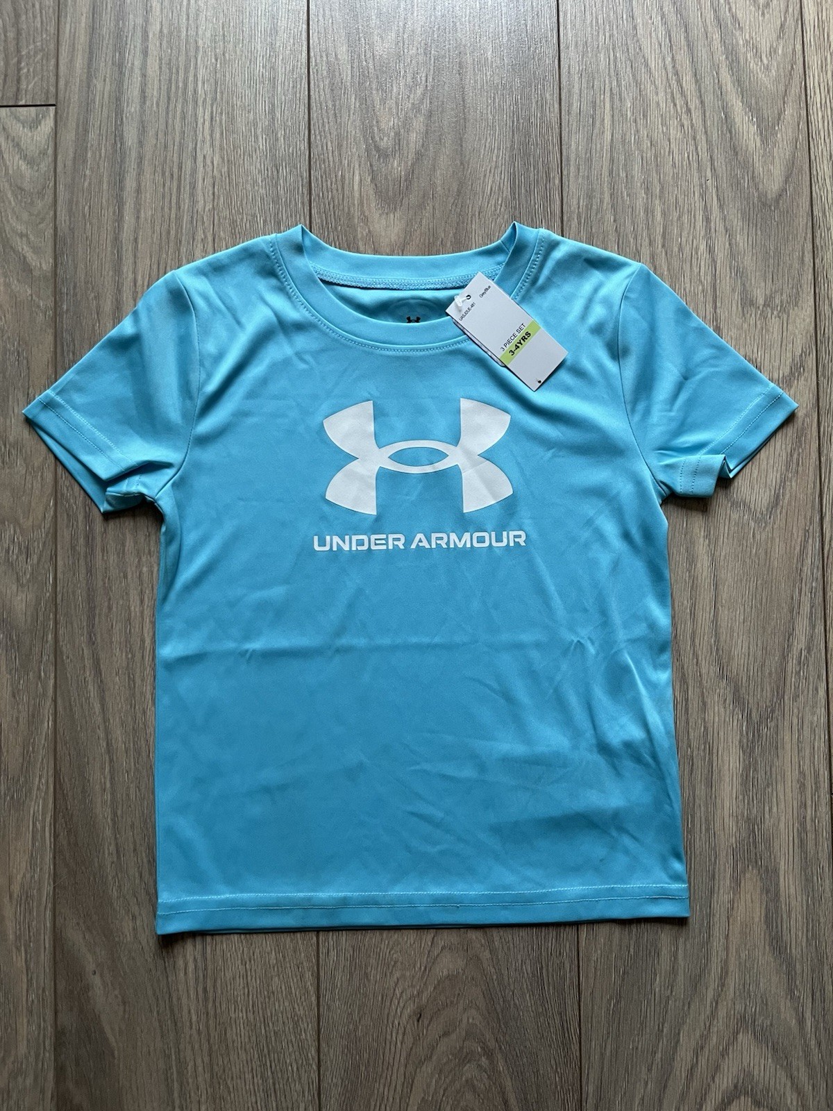 Under Armour Tech Moisture Wicking T-Shirt 3-4 Years Stream Blue £19 RRP BNWT