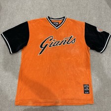 Vtg Cooperstown Collection XL Giants Terry Cloth 25TH Anniversary Jersey 1958-82