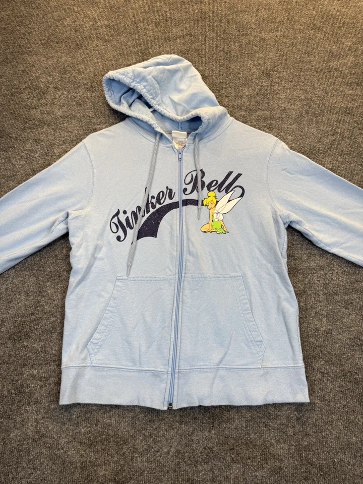 Толстовка с капюшоном женская Disney Tinker Bell большая на молнии светло-голубая Jerry Leigh - Изображение 2 из 4
