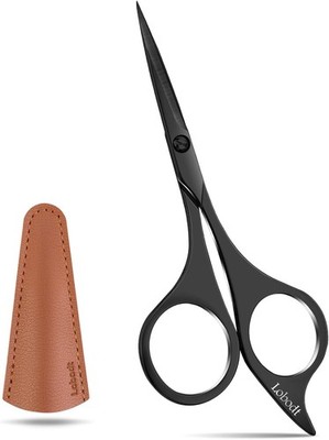 Professional beard trimmers, 4.9-inch (black) small pointed stainless steel