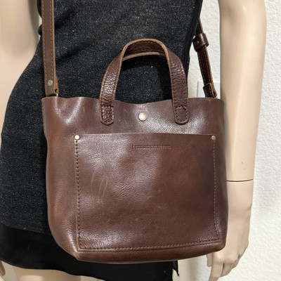 PLG Portland Leather Goods  Almost Perfect  Mini Crossbody Tote Bag in Grizzly