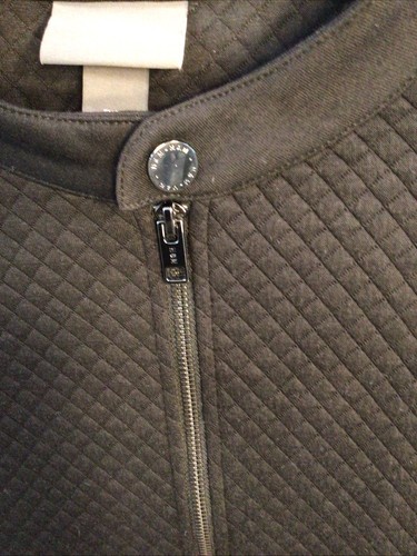 H&M Steppjacke schwarz durchgehender Reißverschluss Jacke Herren Größe L " - Bild 3 von 11