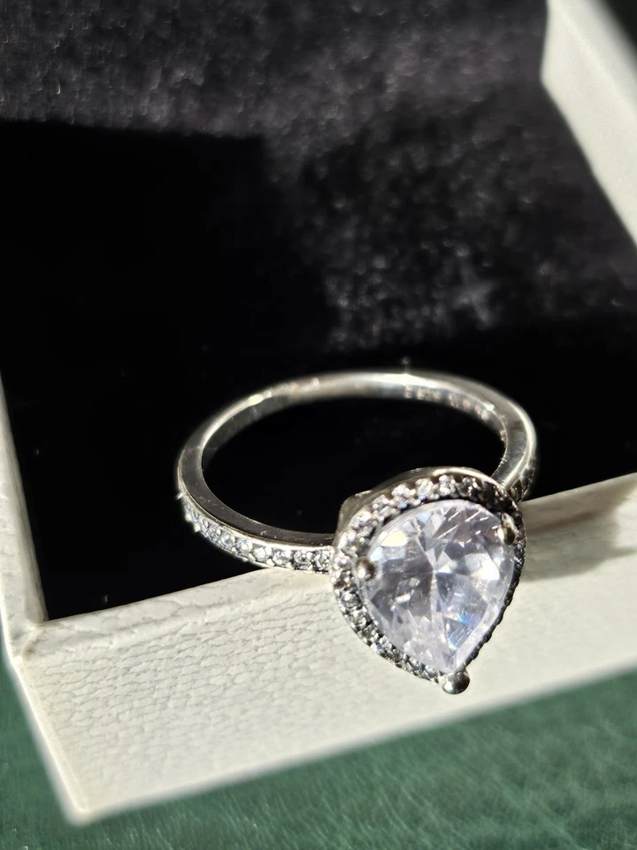 Pandora Ring Sterling Silber S925 ALE 56 Strahlender Tropfen - Bild 4 von 4