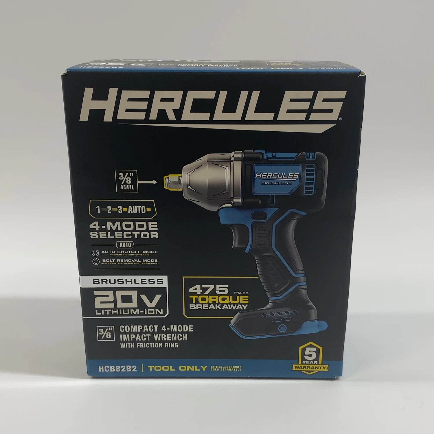 New Hercules 20V Compact 4-Mode 1/2" Impact Wrench HCB82B2
