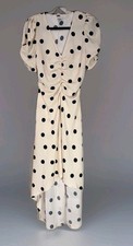 Target A New Day Beautiful Dress Size Large small Polka Dot Black Nwt
