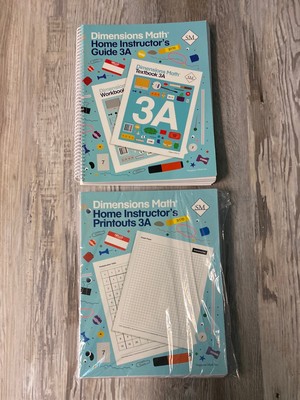 Dimensions Math 3A Home Instructor's Guide + Printouts