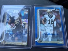 2025 Topps Chrome Alvin Kamara Auto Black Refractor 1/10 + Chris Olave auto /150