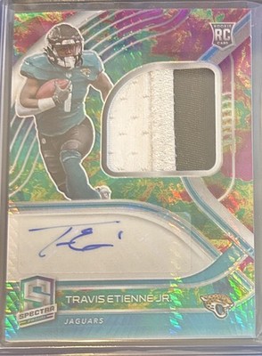 2021 Panini Spectra - Celestial Travis Etienne Jr. #208 Jersey Autograph/75 RC 