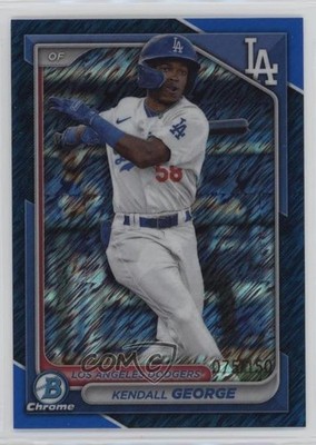 2024 Bowman Chrome Prospects Blue Shimmer Refractor 75/150 Kendall George 18j9
