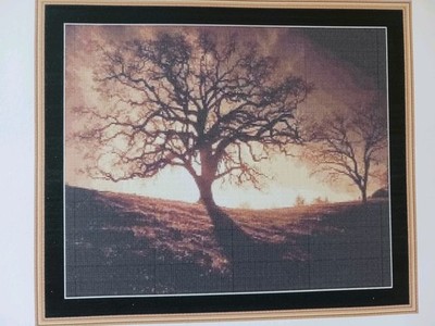 Mystic Stitch Cross Stitch Pattern Before Sunrise Bare Tree on Hill WL-08 Charts