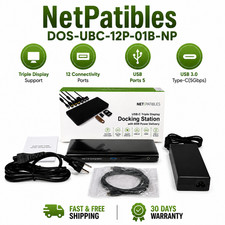 NEW 12-in-1 USB-C Docking Station for HP EliteBook x360 830 1030 G5 G6 G7 G8