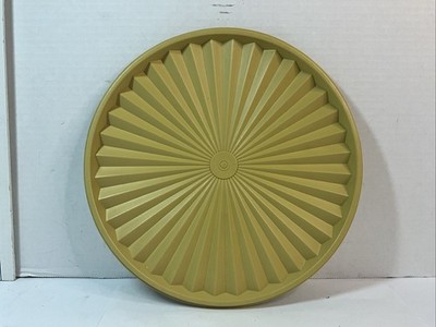 Vintage Tupperware Lid Only 881-7 Harvest Gold Servalier Canister Lid