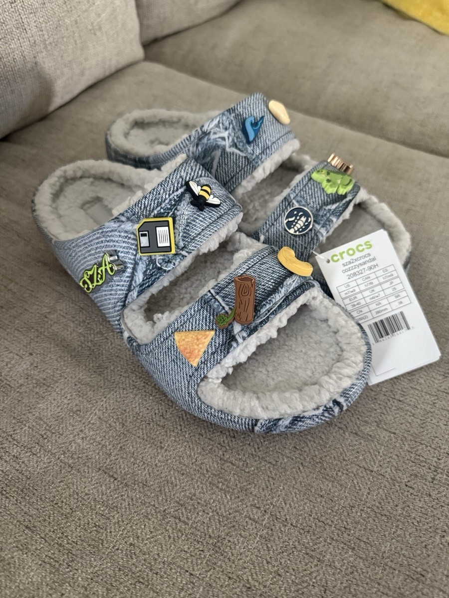 SZA x Crocs Classic Cozzzy Sandal In Denim, M7/W9 | eBay