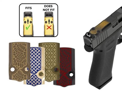 NDZ Glock 43X 48 MOS Cut Slimline Brass Optic Sight Cover Plate