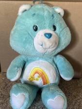 Vintage 1983 Blue Care Bear Wish Bear 13" Plush Kenner Rainbow Shooting Star