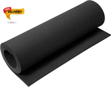 EVA Foam 5Mm Cosplay Foam Roll 16 X 59In (6.5Sqft) Black Suitable for Large Foam