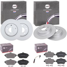 ABS BREMSSCHEIBEN + BELÄGE VORNE + HINTEN passend für MERCEDES B-KLASSE W246