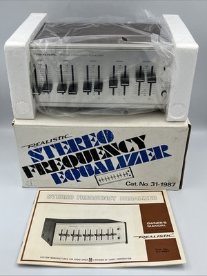 Realistic 31-1987 Stereo Frequency Equalizer 5 Band Vintage EQ for