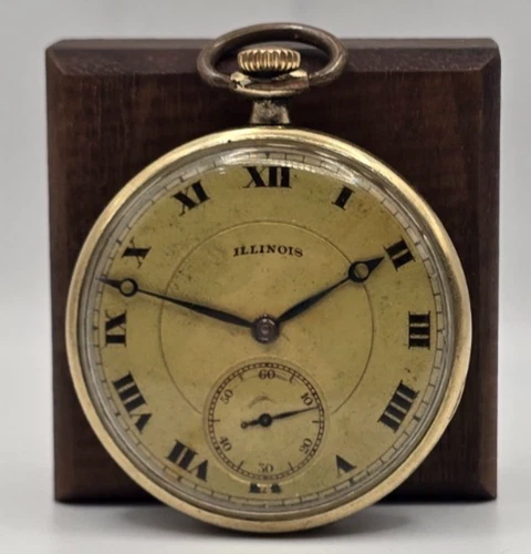 Antique Illinois Autocrat 17 Jewel Pocket Watch Wadsworth Case Running