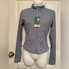 HALARA Yoga Jacket Thumb Hole Zipper in Niagara Mist NEW NWT Size L