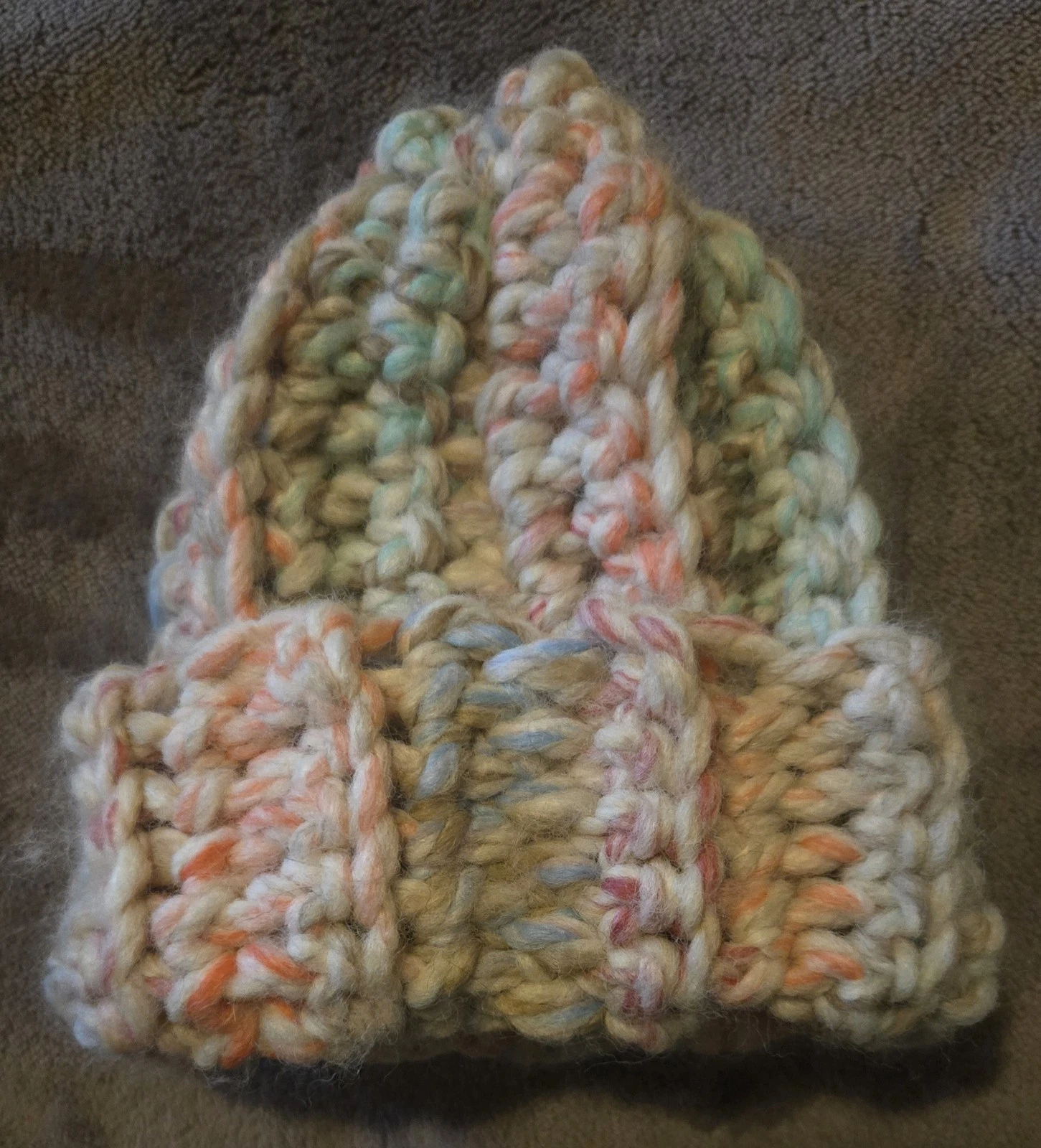 Handmade Multicolor Knit Newborn Beanie Unisex Baby Brand New Never Used
Opens in a new window or ta