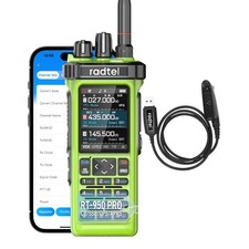 Radtel RT-950 PRO Ham Radio TX GPS/APRS, 10W Walkie Talkie Long Range Green
