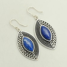 Lapis Lazuli Gemstone Handmade Drop Dangle Earrings Jewelry Gift 2