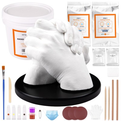 Hand Casting Kit Couples - Plaster Hand Mold Casting Kit with Practice Kit fo...