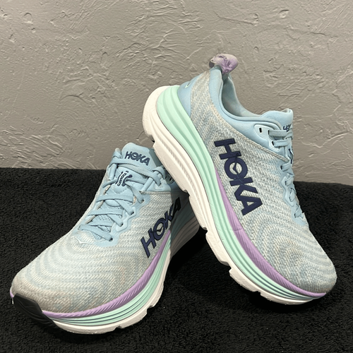 HOKA One One Gaviota 5 Running Shoes Women Size 8.5B - Blue/Mint/Purple
