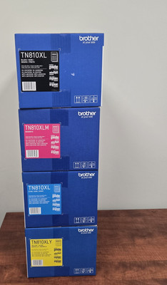 Brother TN810XL High Yield BK/C/Y/M Toner Cartridge FULL SET New, Factory Sealed