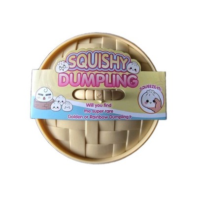Squishy Dumpling Squeeze Ball Stress Reliever Toy, Beige, Squeeze Feature