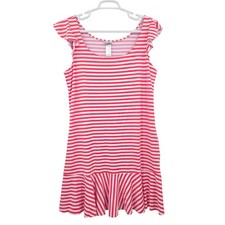 Tommy Bahama Women's Breaker Bay Striped Flounce Spa Dress XL