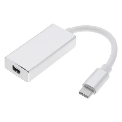 Silber USB-C to Mini Display Port Adapter (4K 60Hz) 60W Power Type-C to Mini DP