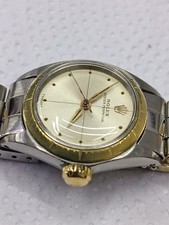 1966 ROLEX LADIES ZEPHYR REF 6621. GOLD & STEEL BAND 6634 /66. GOLD BEZEL