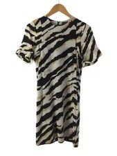 GUCCI / Short Sleeve Dress / Size 38 / Silk / White / All-Over Print / 354997