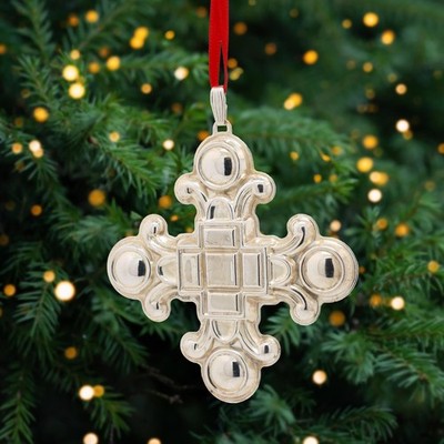 Reed and Barton Best of the Season Annual Christmas Cross Ornament 2002