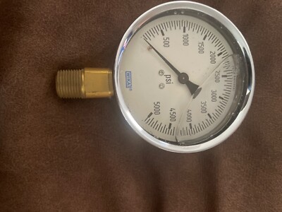New Hydraulic Liquid Filled Pressure Gauge 0-5000 PSI