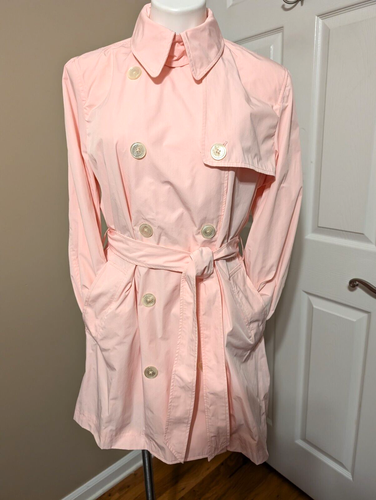 LAUREN Ralph Lauren Cherie Pink Db. Breasted Trench Coat Size Large NWT - Picture 2 of 21