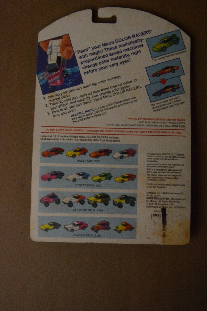 Vintage Hot Wheels 1988 Micro Color Racers Paint-Changing Classic