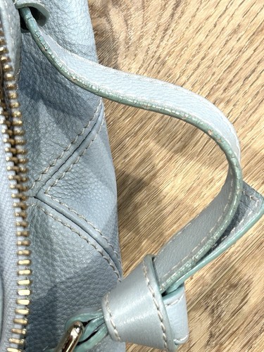 Autentica RARA borsa a tracolla Etro vintage in pelle di vitello azzurro chiaro borsa italiana - Foto 22 di 22