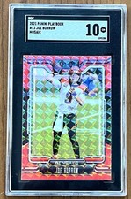 2021 Panini Joe Burrow Playbook 13 MOSAIC RC Rookie Card SGC Just Graded 10 MINT